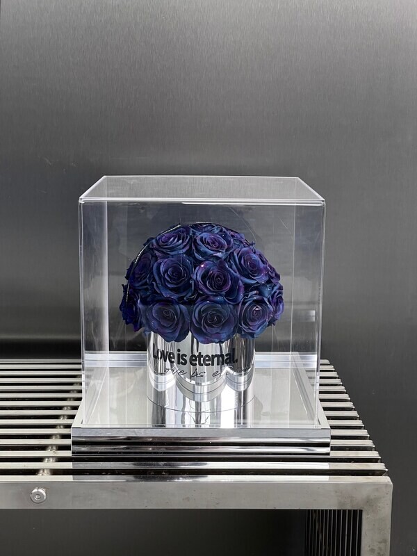 Colourful mushroom-shaped preserved flower gift in Galaxy Star tones