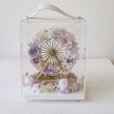 Preserved Flower - Mini Preserved Ferris Wheel Carry On - Icy Lavender Pink