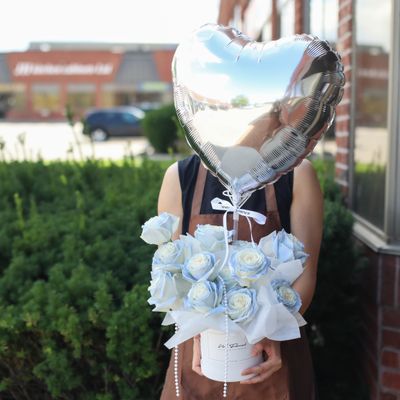 Icy Blue Rose Hug