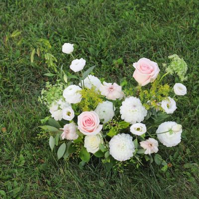 1 feet long wedding floor arrangement with fresh seasonal flowers by W Floral Toronto