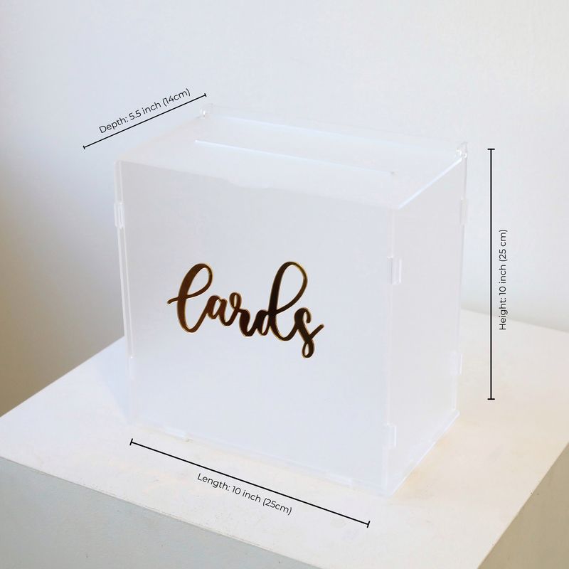 *Rental* Acrylic Frosted Money Box / Card Box