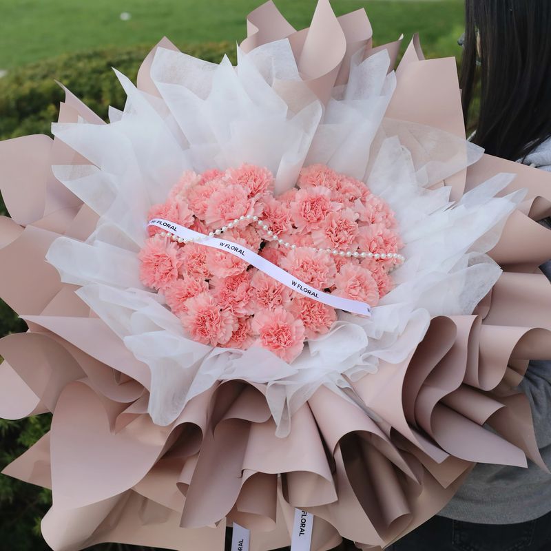 My Princess Mum Classic Heart Carnation Bouquet -  Mother's Day 2026