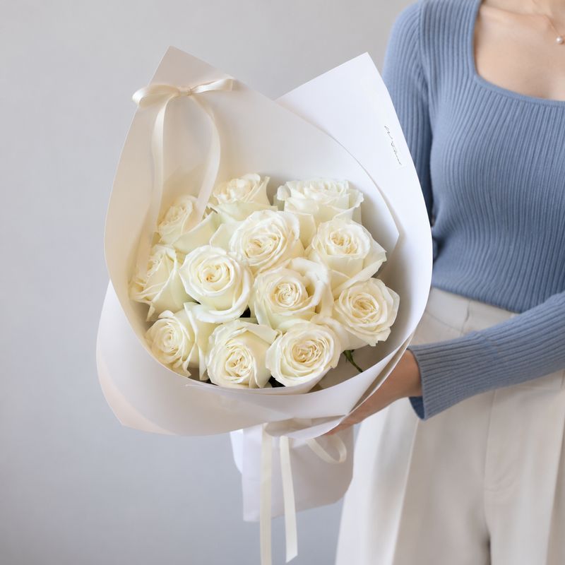 My Juliet Round Bouquet -  White