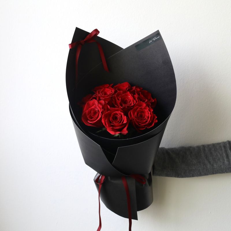 My Juliet red rose round bouquet by W Floral Studio Toronto