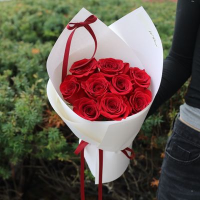 My Juliet red rose round bouquet by W Floral Studio Toronto