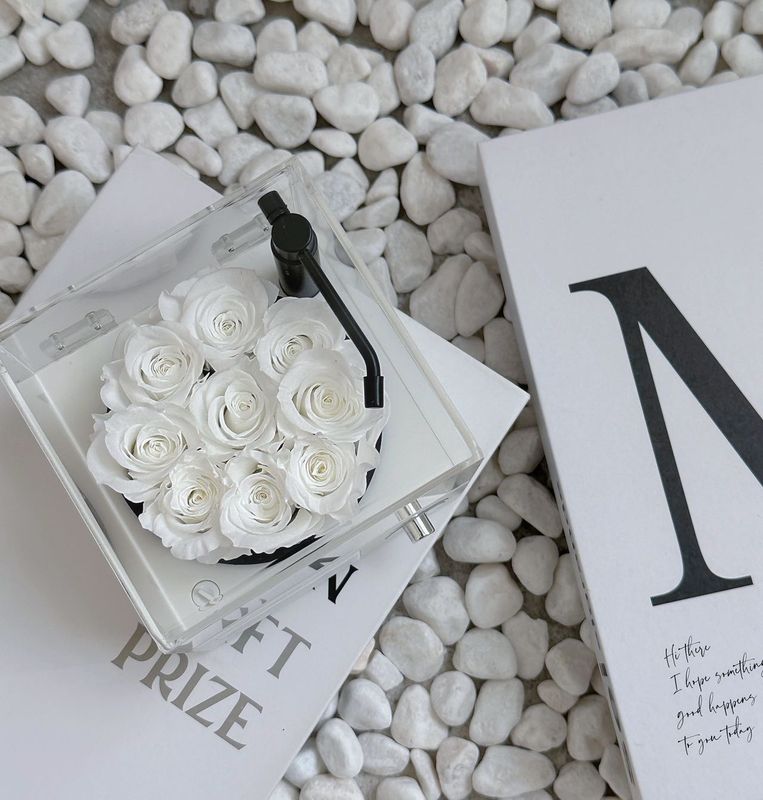 Preserved Rose - Mini Melody Bloom Bluetooth Speaker - White