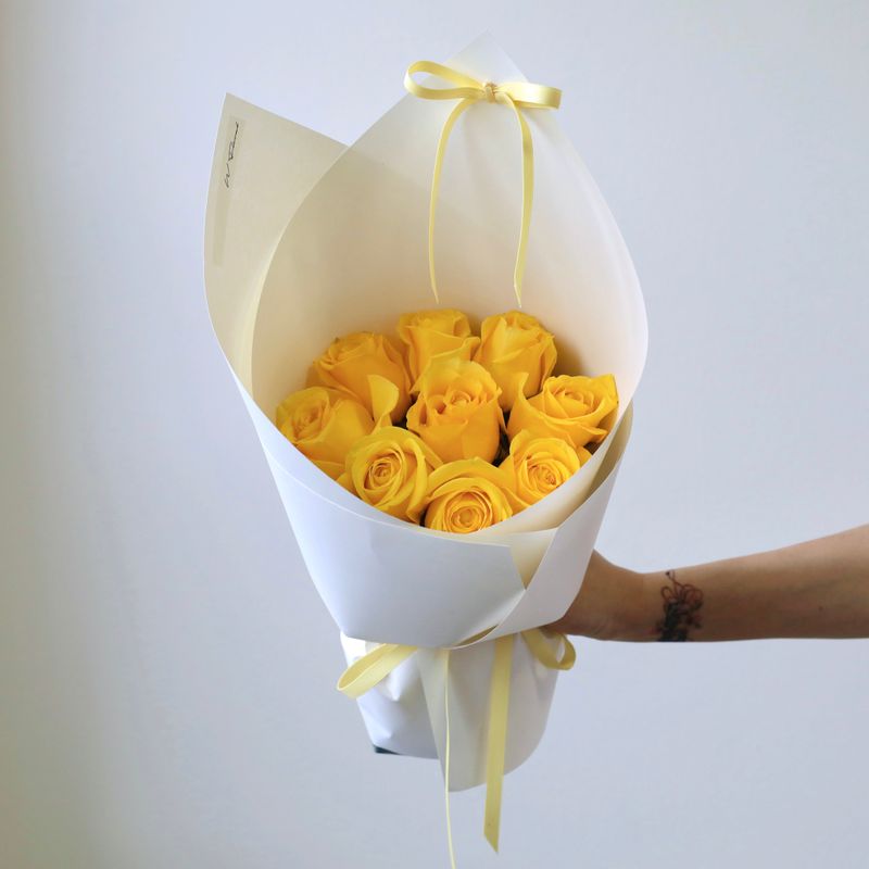 My Juliet Round Bouquet -  Yellow