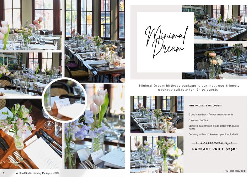 Minimal Dream Birthday Package | Toronto Birthday Decoration