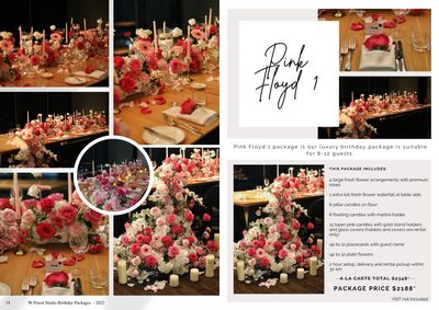 Luxury pink floral tablescape for birthday dinner Toronto
