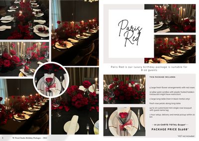 Paris Red Birthday Package | Toronto Birthday Decoration