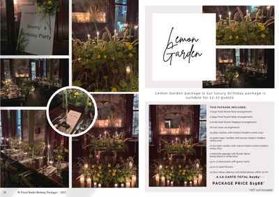 Lemon Garden Birthday Package | Toronto Birthday Decoration