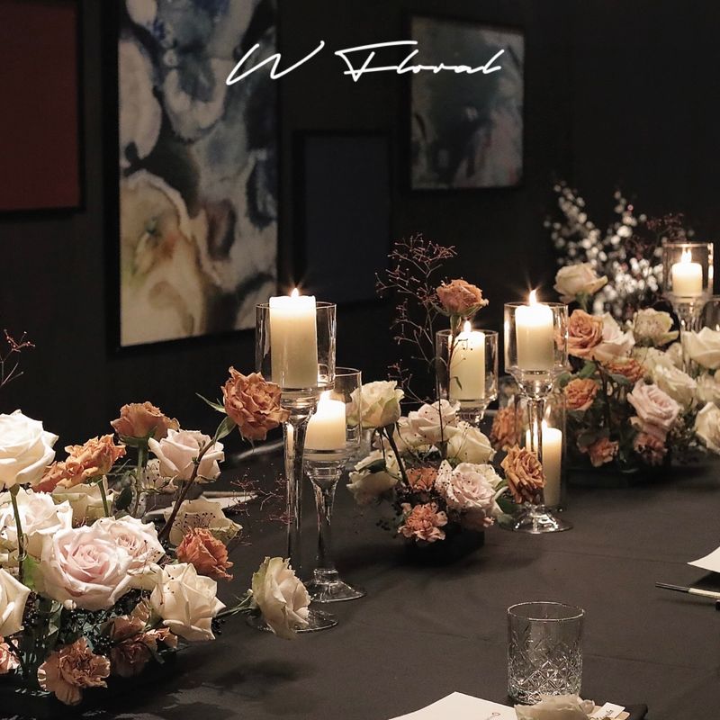 Caramel Glow luxury birthday dinner floral package Toronto