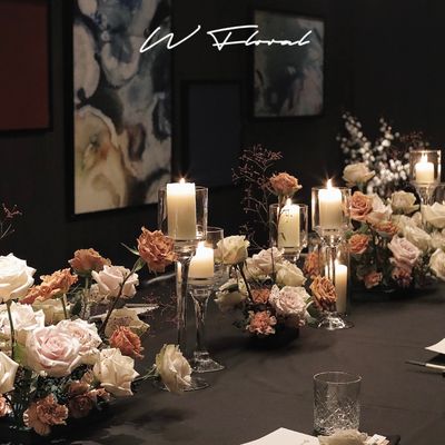 Caramel Glow luxury birthday dinner floral package Toronto