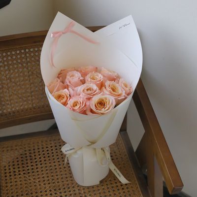 My Juliet Round Bouquet -  Salmon Rose