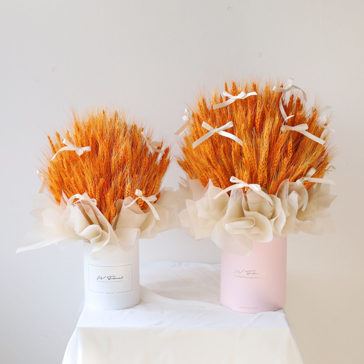 Golden barley dried flower arrangement for grand opening gift