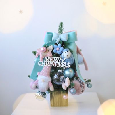 18 Inch Holly Glam Tabletop Christmas Tree - Pastel Wonderland