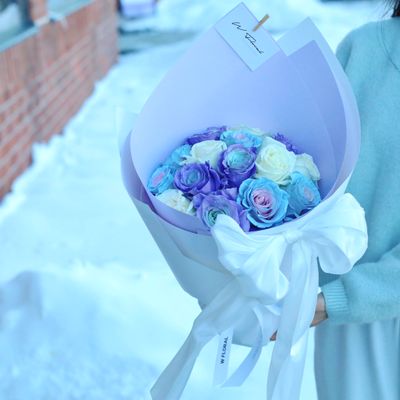 Silky Canele Round Bouquet - Lavender Moonlight - Valentine's Day 2026