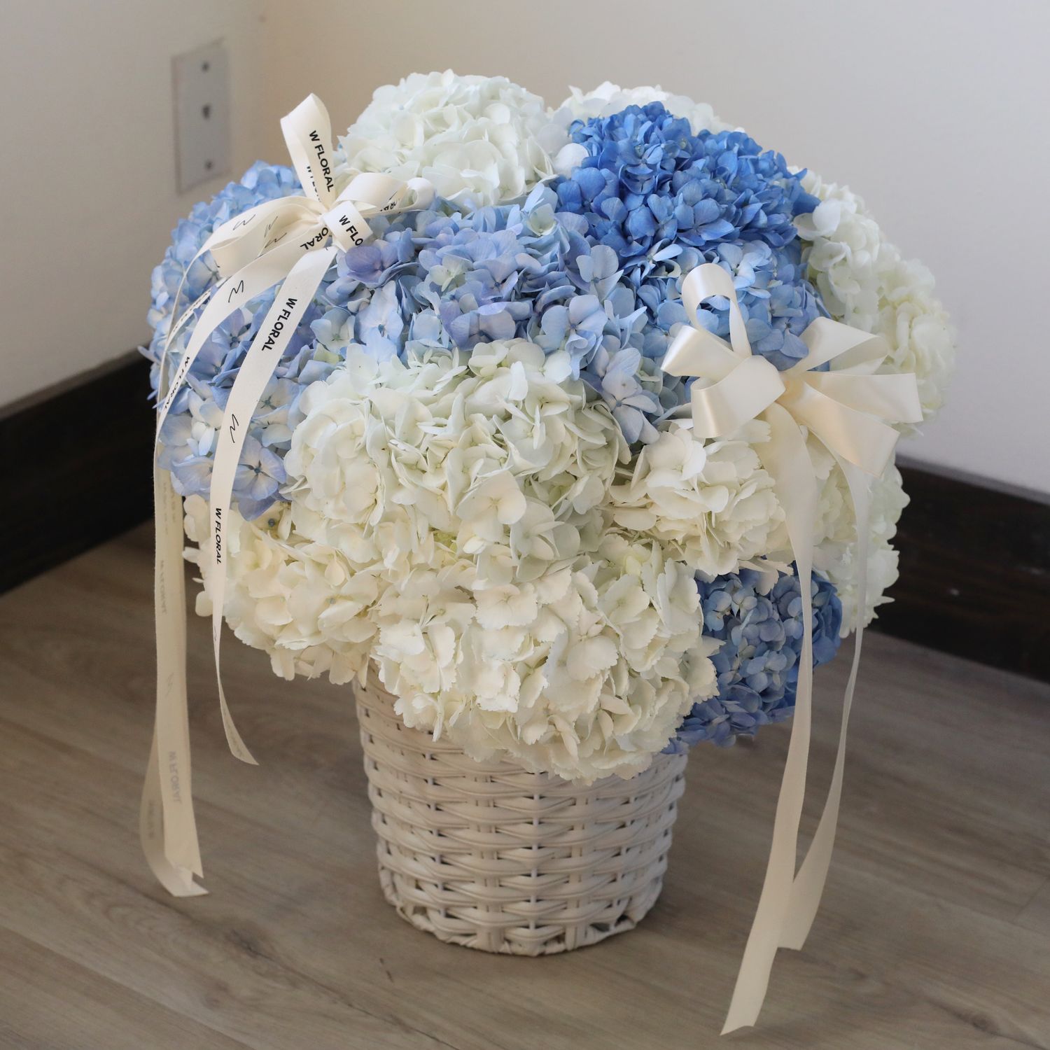 Cloud Garden Hydrangea Basket Arrangement