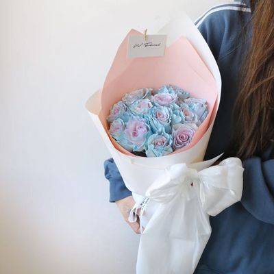 Silky Canele Round Bouquet - Blue Sand Silky Canele Round Bouquet - Blue Sand