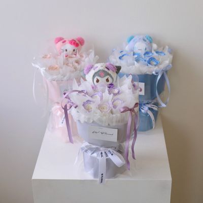Preserved Rose -  Lolita Round Bouquet - Kuromi