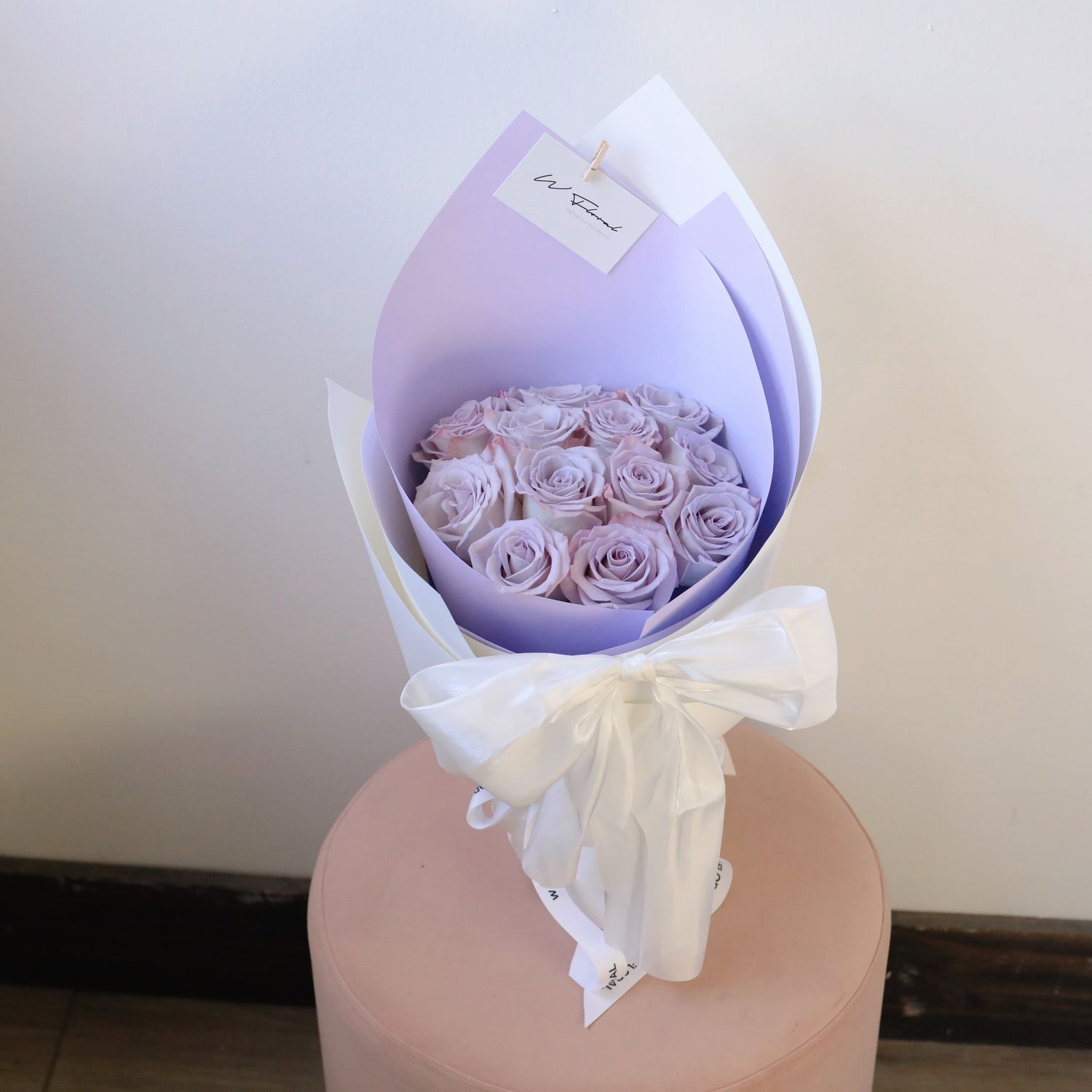 Silky Canele Round Bouquet -  Lavender