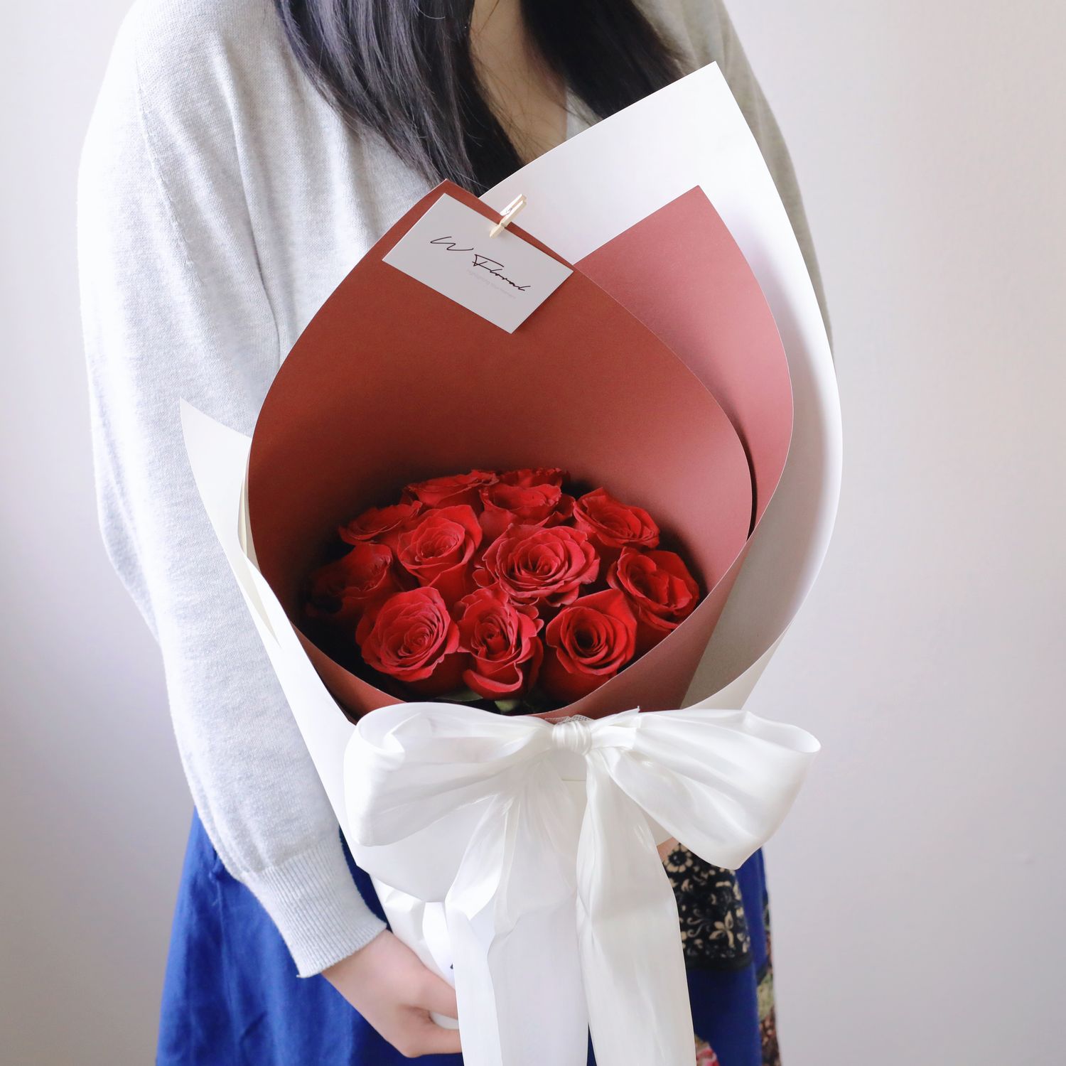 Silky Canele Round Bouquet - Red
