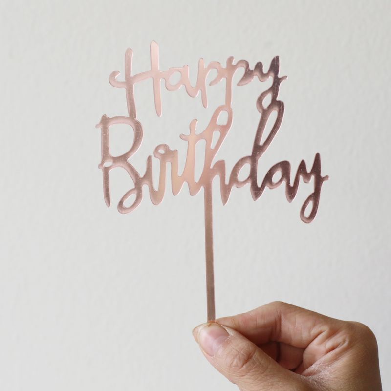 Happy Birthday Floral Pick