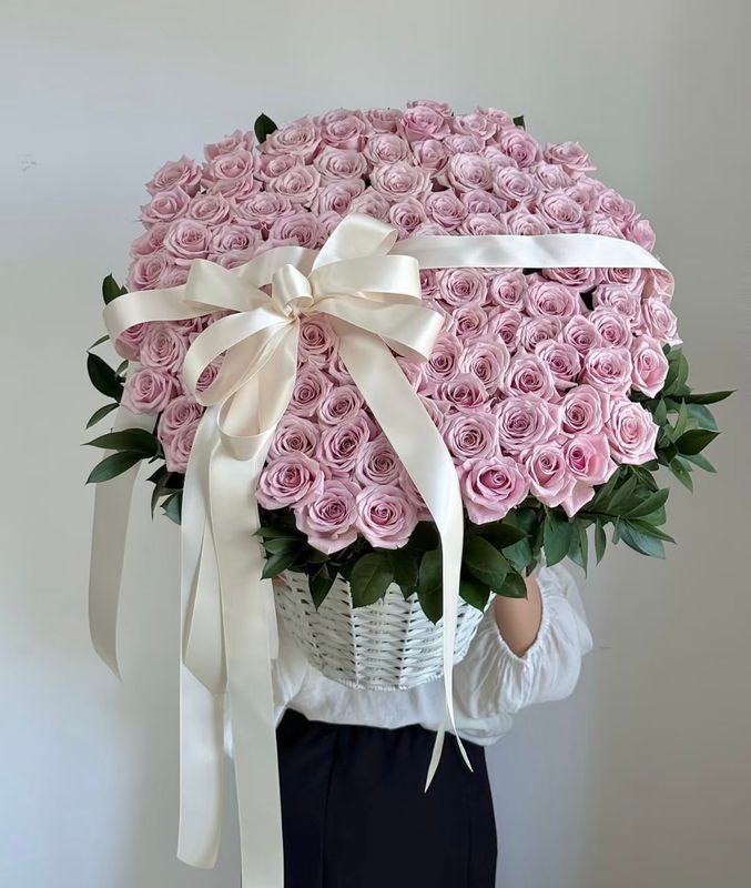 Lumiere Basket Lavender Rose