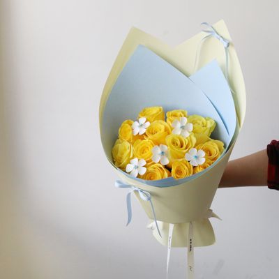 Buttercup & Yellow Rose Bouquet
