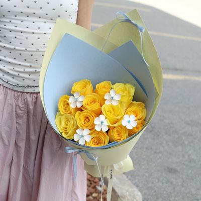 Buttercup & Yellow Rose Bouquet