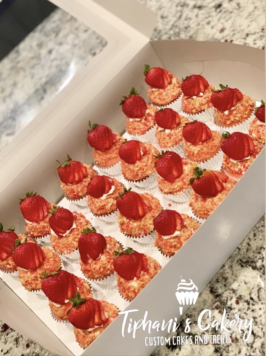 Strawberry Cheesecake Cupcakes (Choose Cupcake Size For Pricing)
