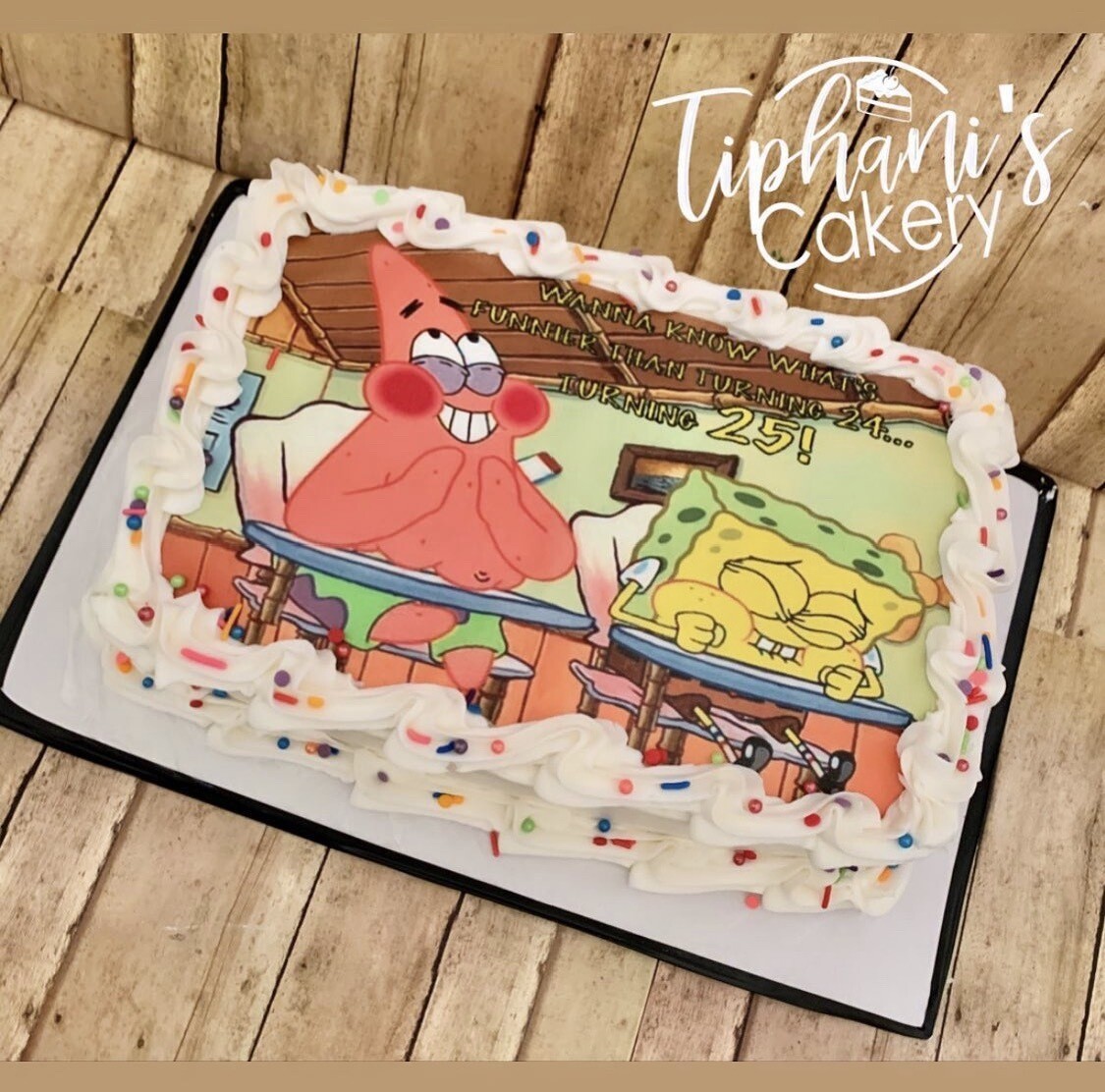 Spongebob Meme 1/4 Sheet Cake (serves 12-15)