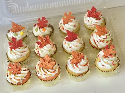 Fall Leaf Cupcakes