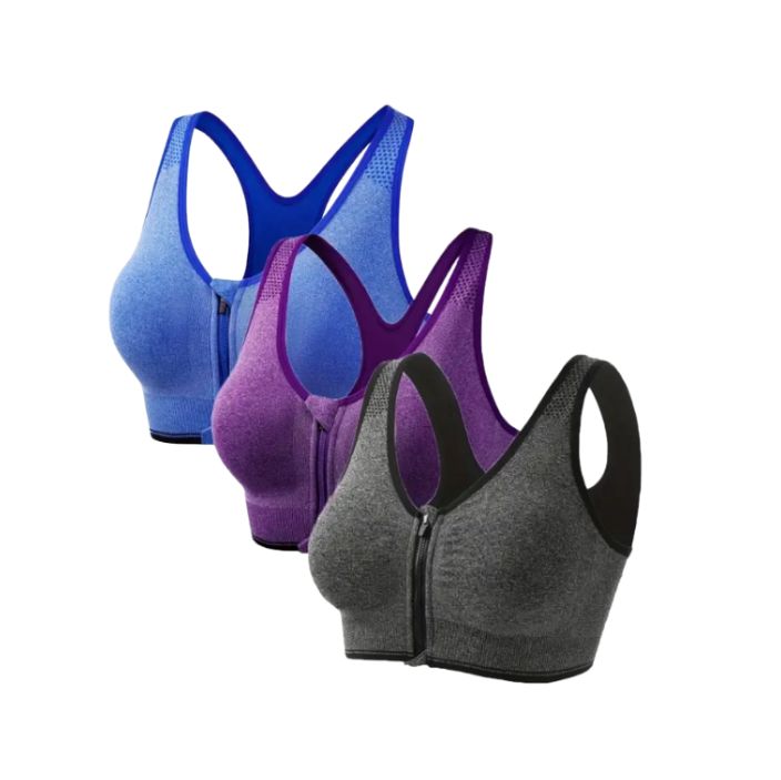 Athletic Zip Bra