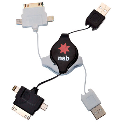 3 in 1 Retractable USB Charger