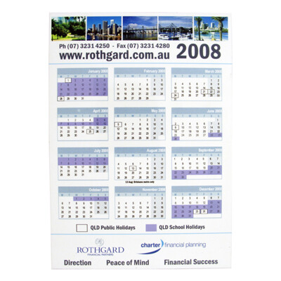 Magnetic Tab Calendar