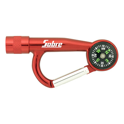 Flashlight Carabiner with Compass