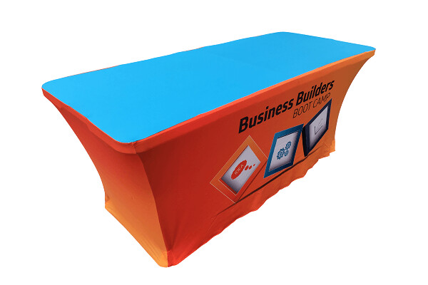 Sublimated Custom Print Table Cloth Stretch Fit INDENT