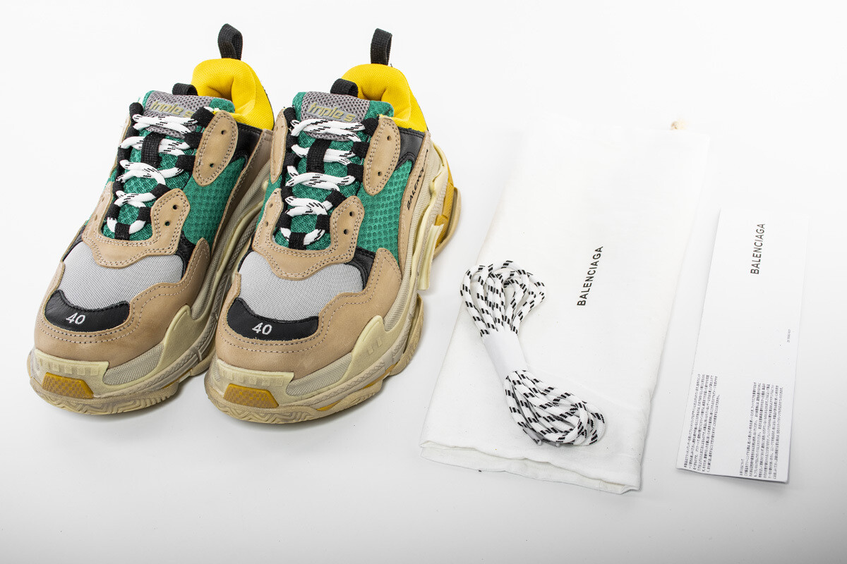 SNEAKERS BALENCIAGA TRIPLE S VERDE/GIALLO