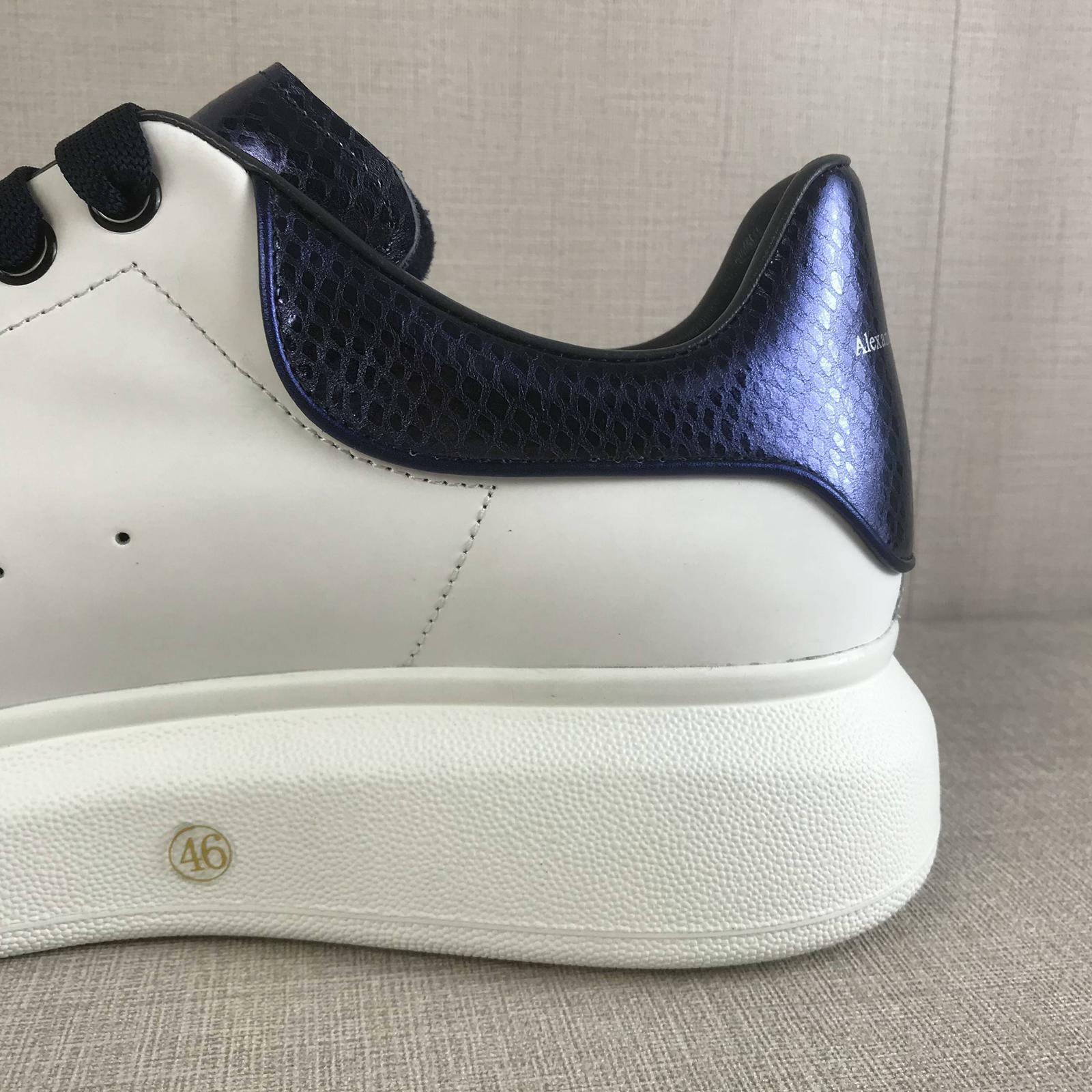 SNEAKERS ALEXANDER MCQUEEN OVERSIZE EFFETTO PITONE BLUSCURO RETRO PELLE