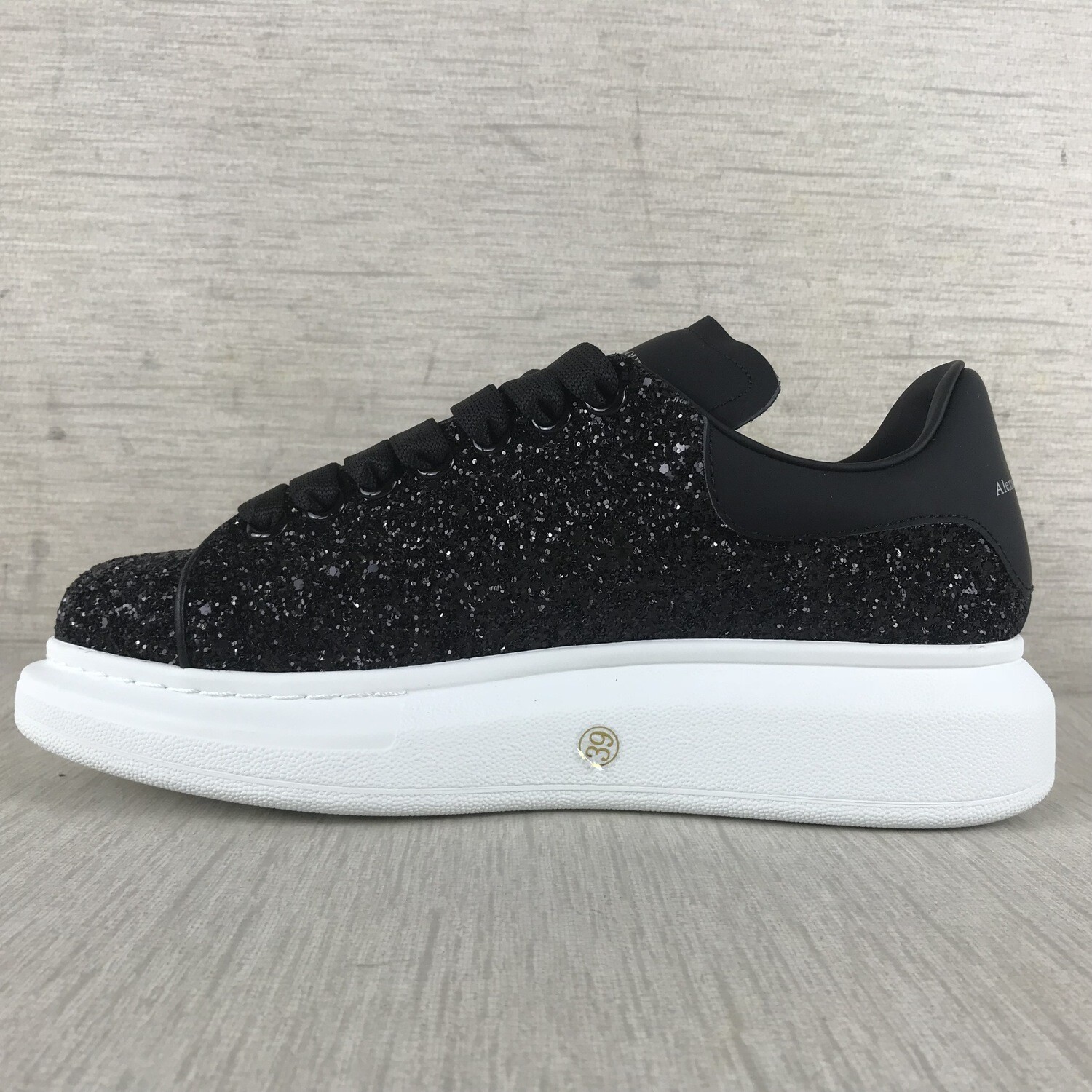 SNEAKERS ALEXANDER MCQUEEN OVERSIZE NERO GLITTER
