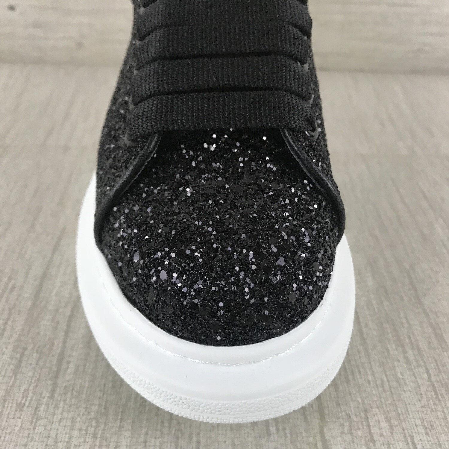 SNEAKERS ALEXANDER MCQUEEN OVERSIZE NERO GLITTER