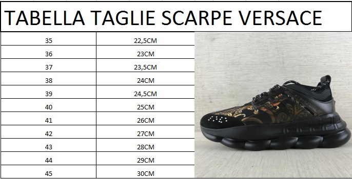 SNEAKERS VERSACE CHAIN REACTION NERO/ORO