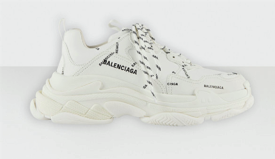 SNEAKERS BALENCIAGA TRIPLE S CON LOGO ALLOVER BIANCO