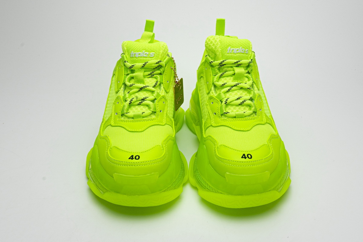 SNEAKERS BALENCIAGA TRIPLE S GIALLO FLUO CLEAR SOLE