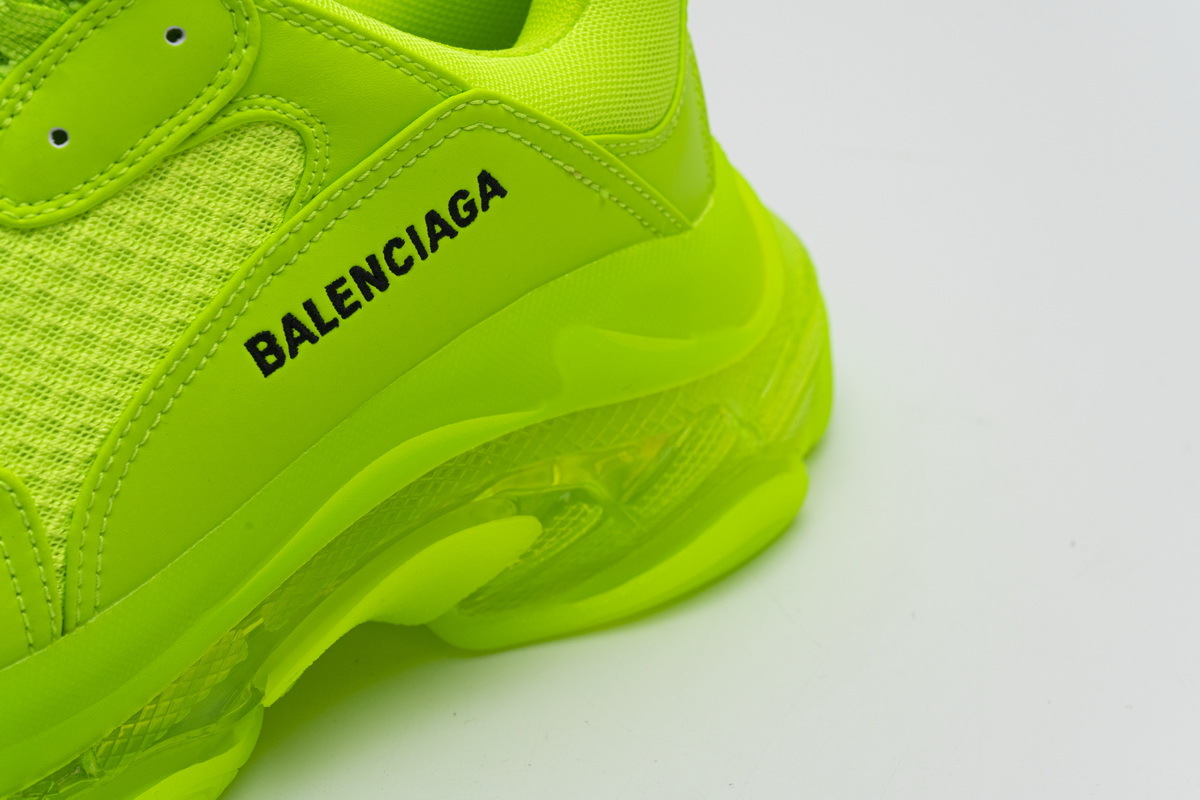 SNEAKERS BALENCIAGA TRIPLE S GIALLO FLUO CLEAR SOLE