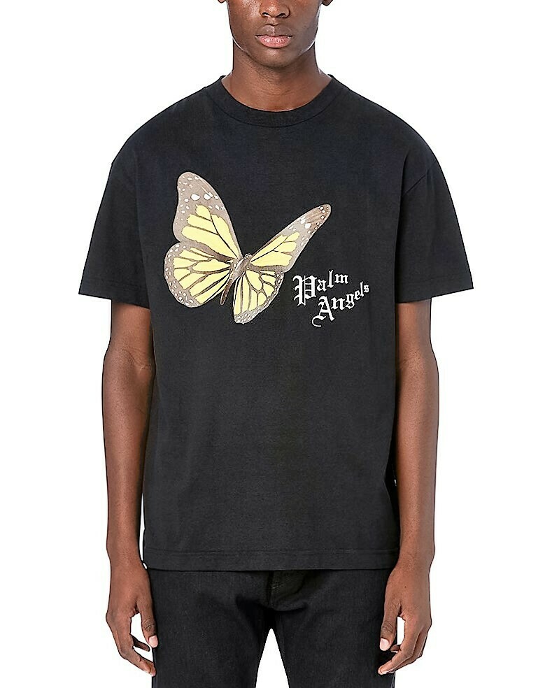MAGLIA PALM ANGELS BUTTERFLY UOMO NERO