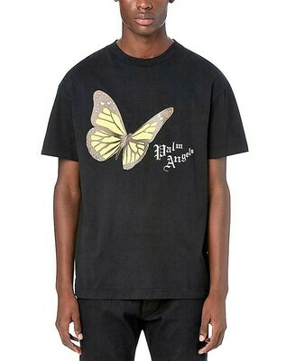 MAGLIA PALM ANGELS BUTTERFLY UOMO NERO