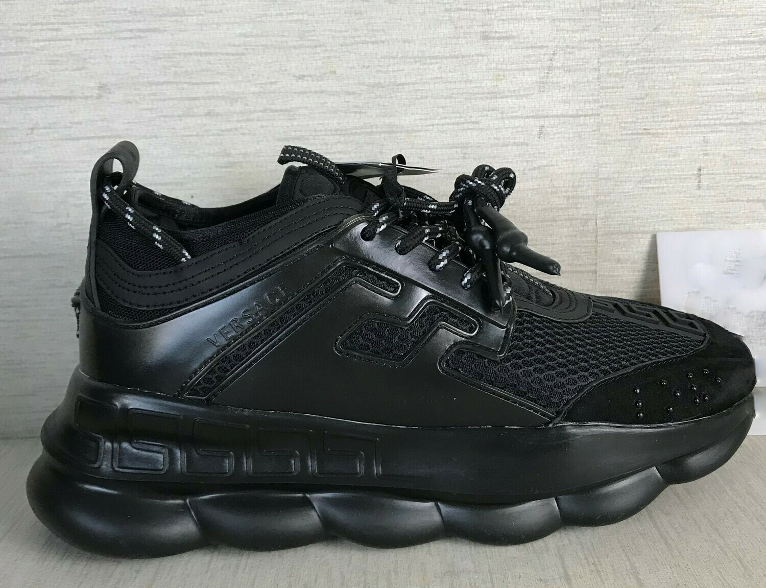 SNEAKERS VERSACE CHAIN REACTION TOTAL BLACK