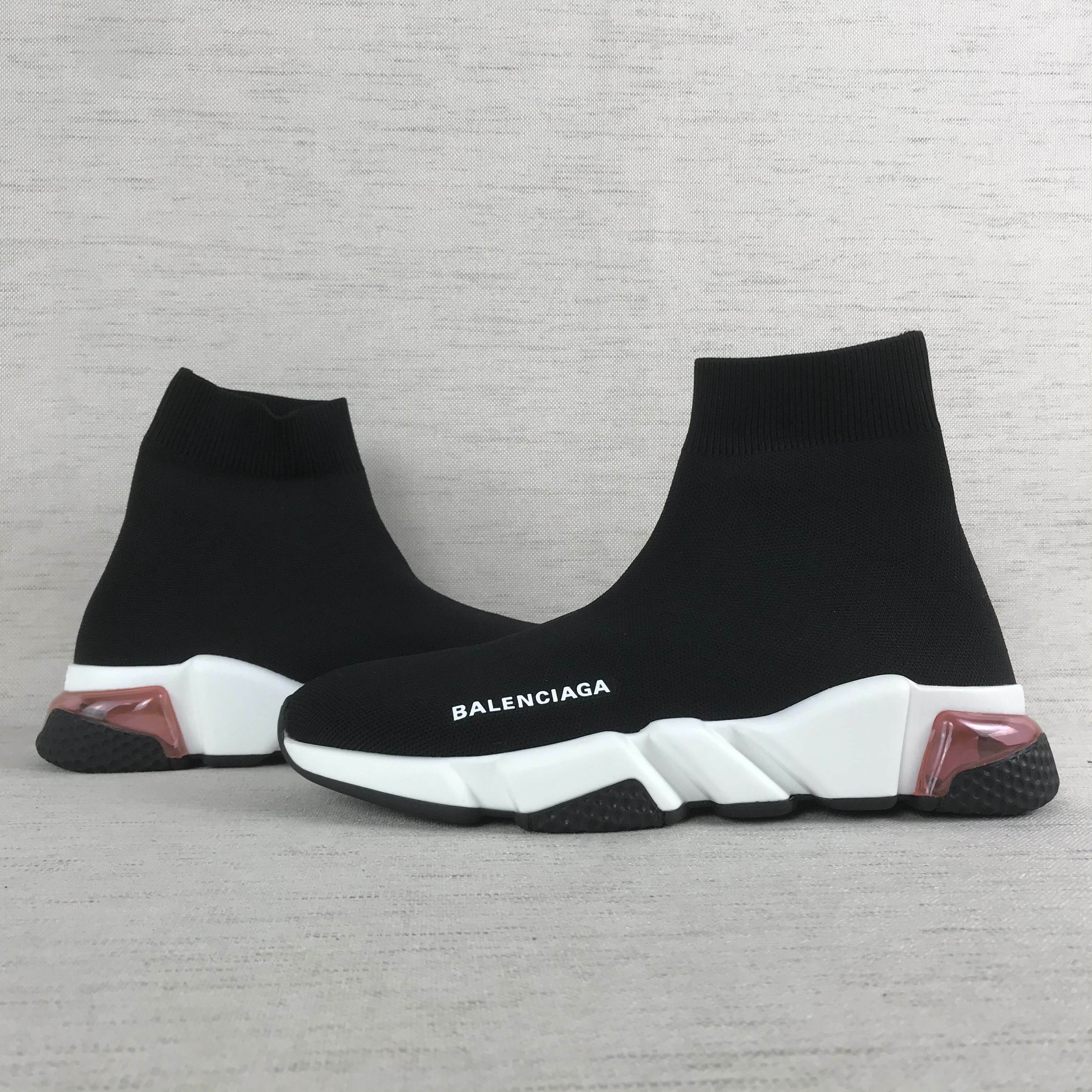 SNEAKERS BALENCIAGA SPEED CLEAR SOLE NERO/ROSSO